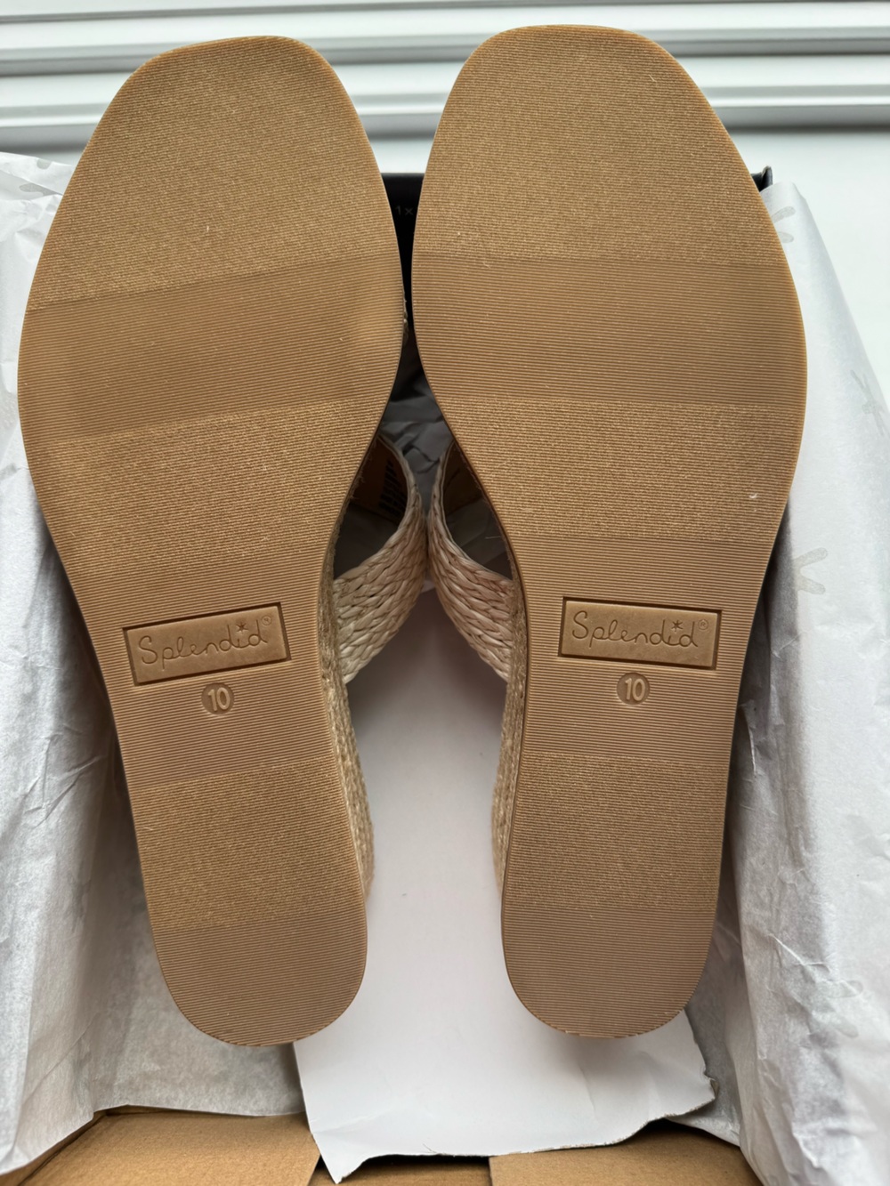 Splendid Daria White Oat Braided Espadrille Wedge Slide Sandal NIB NWT Size 10 - Picture 11 of 13